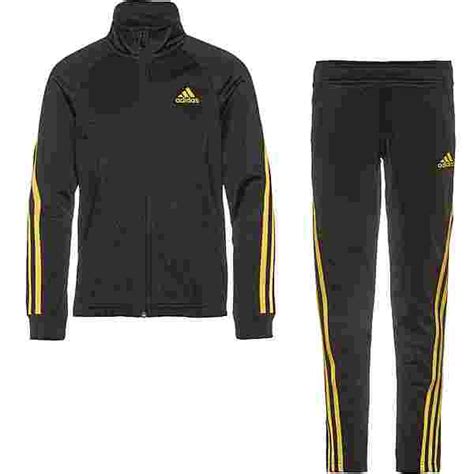 adidas trainingsanzug schwarz gold kinder|Schwarz .